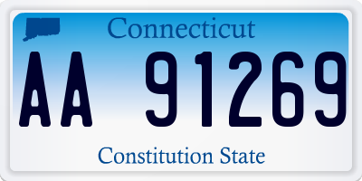 CT license plate AA91269