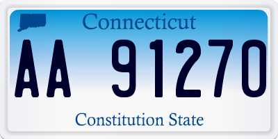 CT license plate AA91270