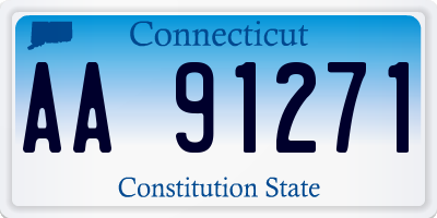 CT license plate AA91271