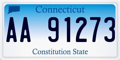 CT license plate AA91273