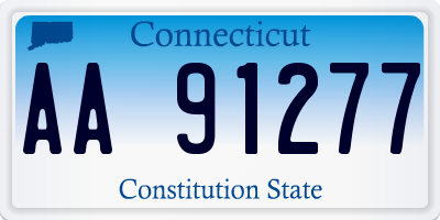 CT license plate AA91277