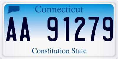 CT license plate AA91279