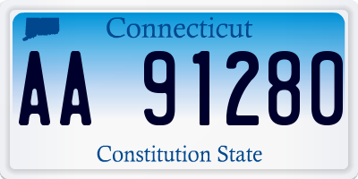 CT license plate AA91280