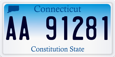 CT license plate AA91281