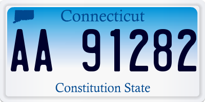 CT license plate AA91282