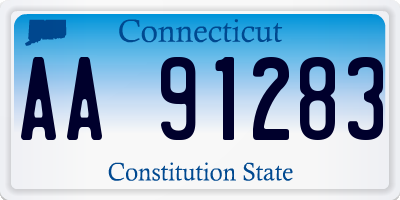 CT license plate AA91283