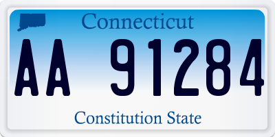 CT license plate AA91284