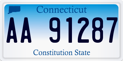 CT license plate AA91287