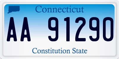 CT license plate AA91290