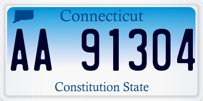 CT license plate AA91304