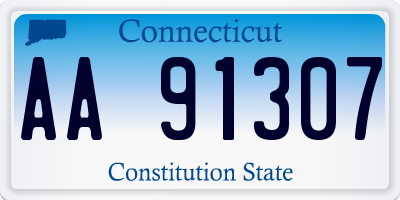 CT license plate AA91307