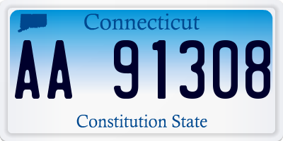 CT license plate AA91308