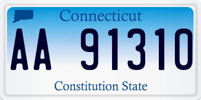 CT license plate AA91310