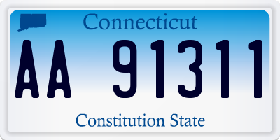 CT license plate AA91311