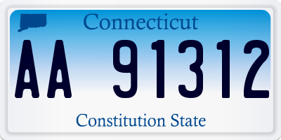 CT license plate AA91312