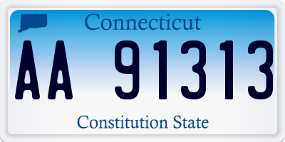 CT license plate AA91313