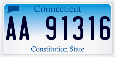 CT license plate AA91316