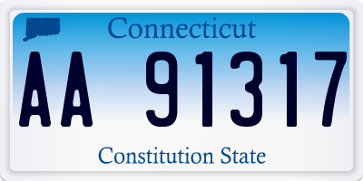 CT license plate AA91317