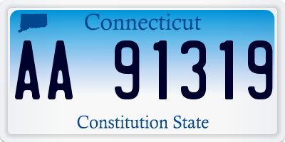 CT license plate AA91319