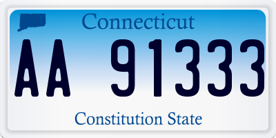 CT license plate AA91333