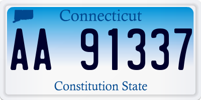 CT license plate AA91337