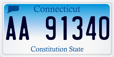 CT license plate AA91340