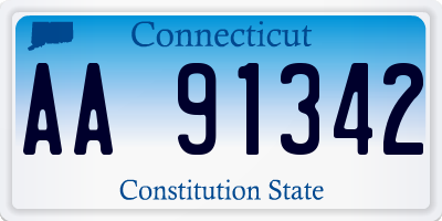 CT license plate AA91342