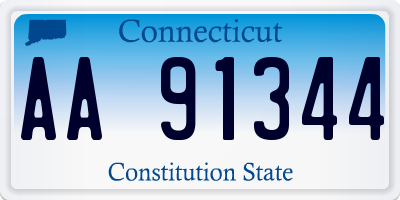 CT license plate AA91344