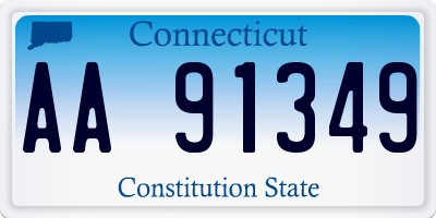 CT license plate AA91349