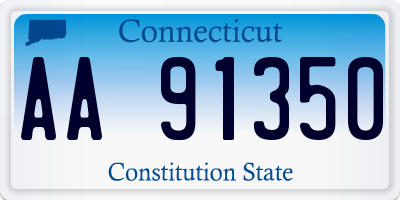 CT license plate AA91350