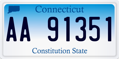 CT license plate AA91351