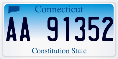 CT license plate AA91352