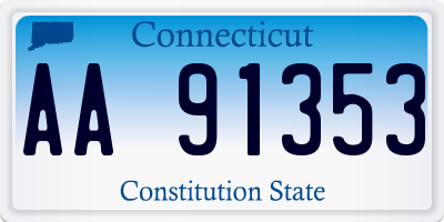 CT license plate AA91353