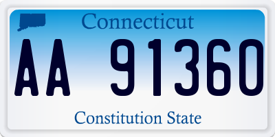 CT license plate AA91360