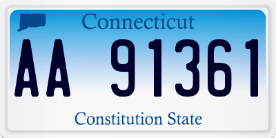 CT license plate AA91361