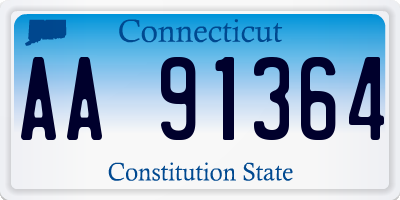 CT license plate AA91364