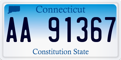 CT license plate AA91367