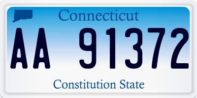 CT license plate AA91372