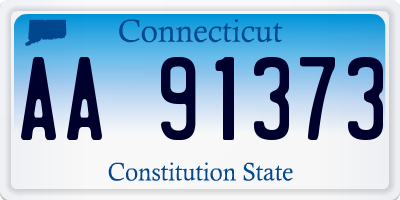 CT license plate AA91373