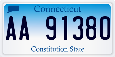 CT license plate AA91380