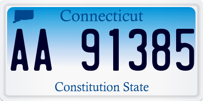 CT license plate AA91385