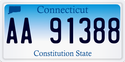 CT license plate AA91388