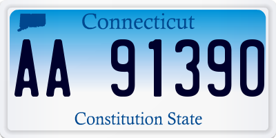 CT license plate AA91390