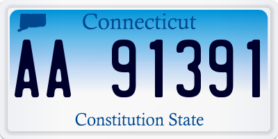 CT license plate AA91391