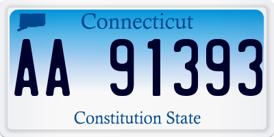 CT license plate AA91393