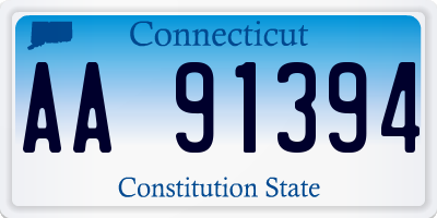 CT license plate AA91394