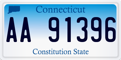 CT license plate AA91396