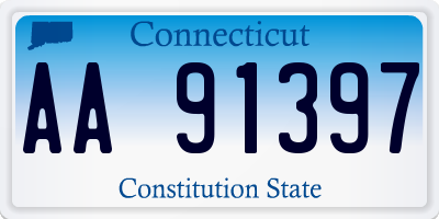 CT license plate AA91397