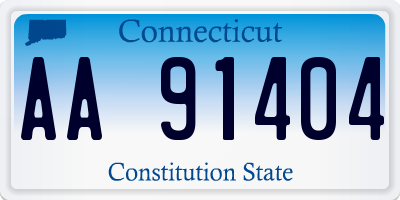 CT license plate AA91404