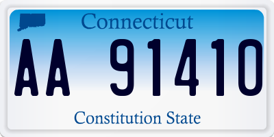 CT license plate AA91410